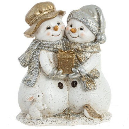 GAEM Фигурка декоративная "Снеговики", L10,5 W6,5 H12,5 см