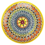 Ляган Риштанская Керамика 32 см. плоский, цвет жёлтый