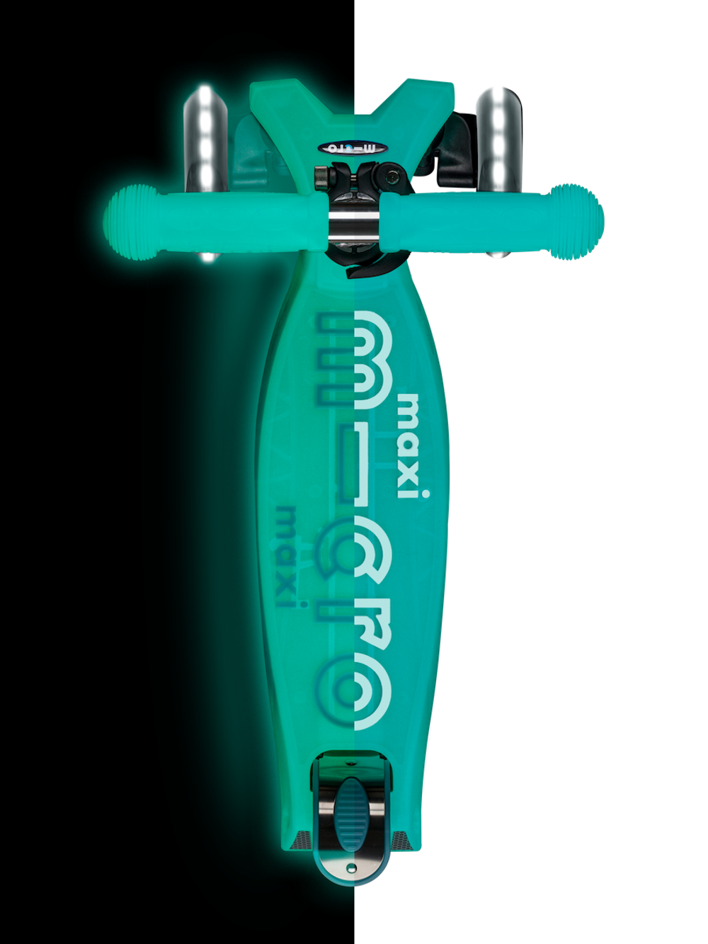 Самокат Maxi Micro Deluxe Glow (светящийся) LED зеленый мармелад