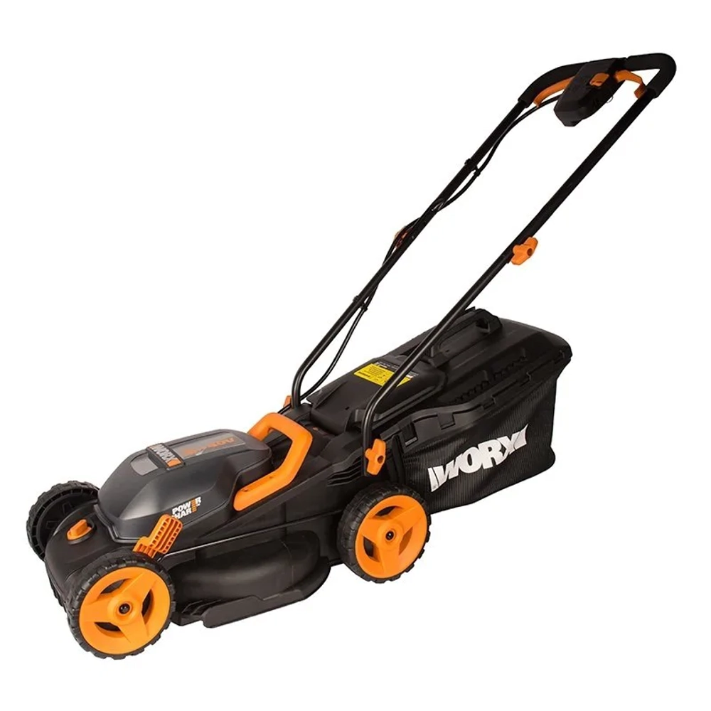 WORX WG779E.1 аккумуляторная газонокосилка (2 x 4 Ач, ЗУ)