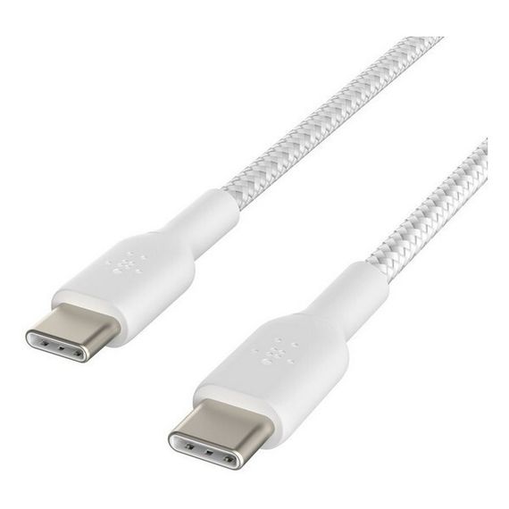 Кабель Belkin BoostCharge Braided USB-C - USB-C 1 м (CAB004bt1MWH) White