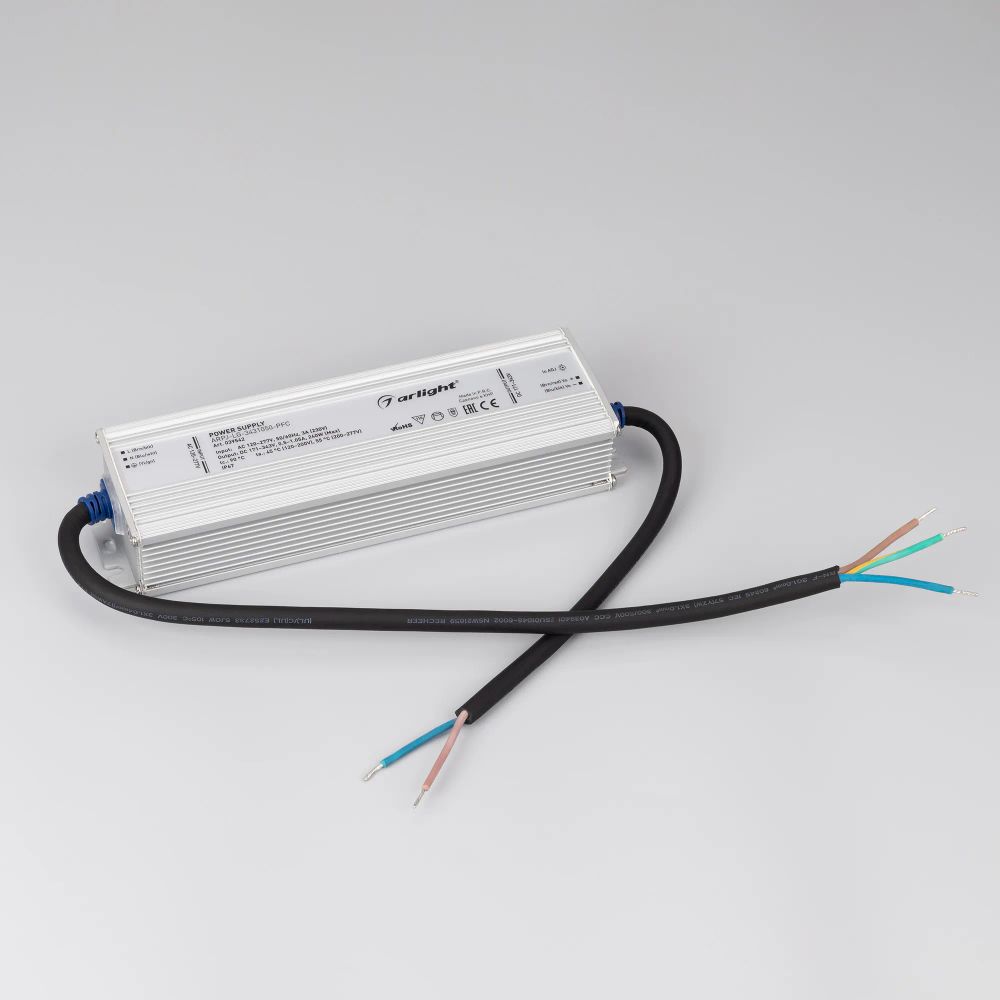 Блок питания ARPJ-LG-3431050-PFC (240W, 171-343V, 0.5-1.05A) (Arlight, IP67 Металл, 5 лет) 039542