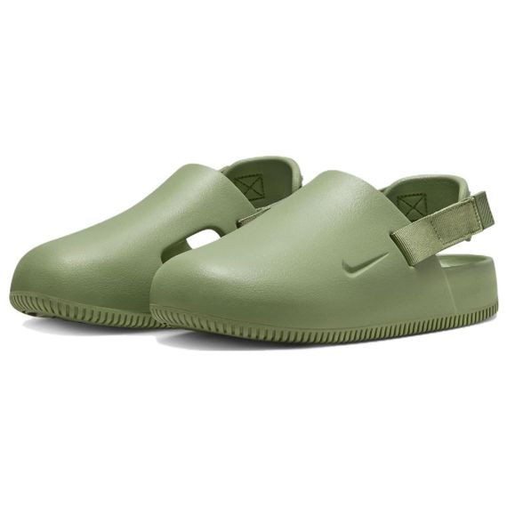 NIKE Calm Mule Домашние тапочки Масляно-зеленый Женские