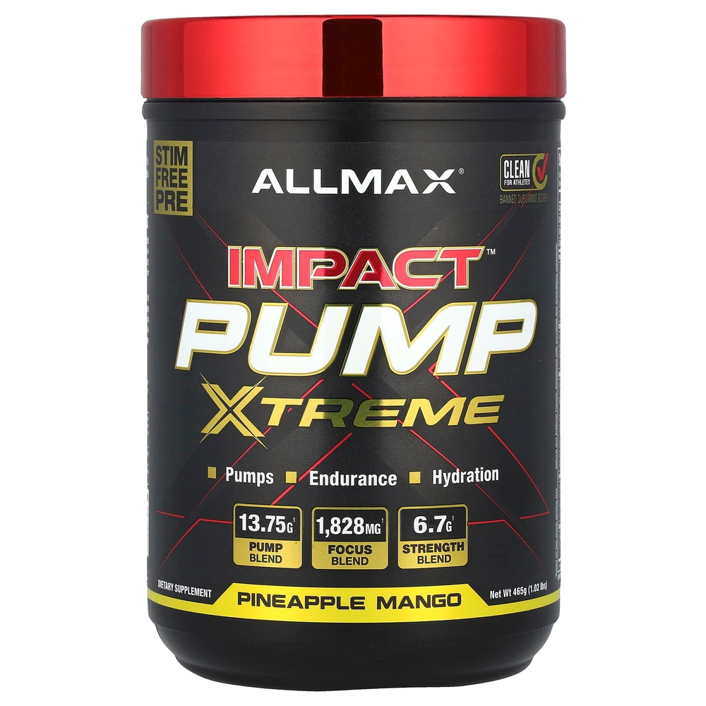 ALLMAX, Impact ™ Pump Xtreme, ананас и манго, 465 г (1,02 фунта)