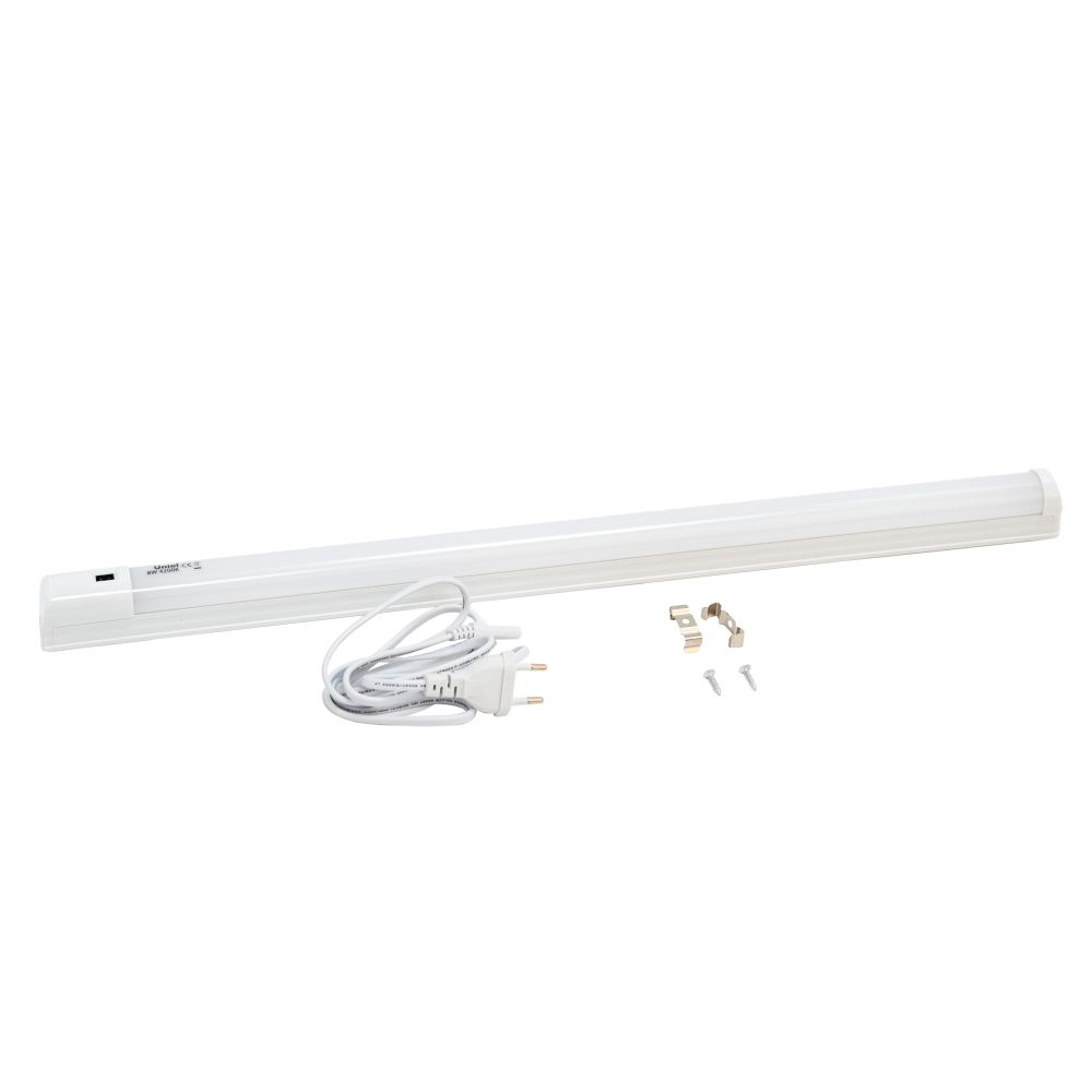 ULI-L24-8W-4200K SENSOR IP20 WHITE Светильник линейный светодиодный аналог Т8. с бесконтактным выключателем. 560х28х42мм. Белый свет. 600Lm. Корпус белый. TM Uniel.