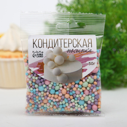 Драже зерновое в глазури (Оранжевое,голубое,розовое,сиреневое,изумруд) 50 гр