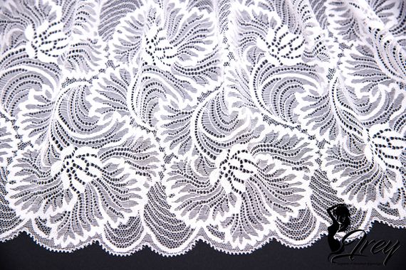 03-248 Кружево эластичное 19 см, белый 001