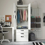 Шкаф детский - IKEA PLATSA/SMÅSTAD/SMASTAD, 60x57x181 см, белый, ИКЕА