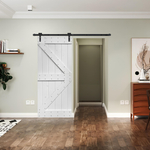 Дверь межкомнатная, 80х210, Дези, из массива дерева, амбарная дверь, для дома и бани, белая, Dipriz