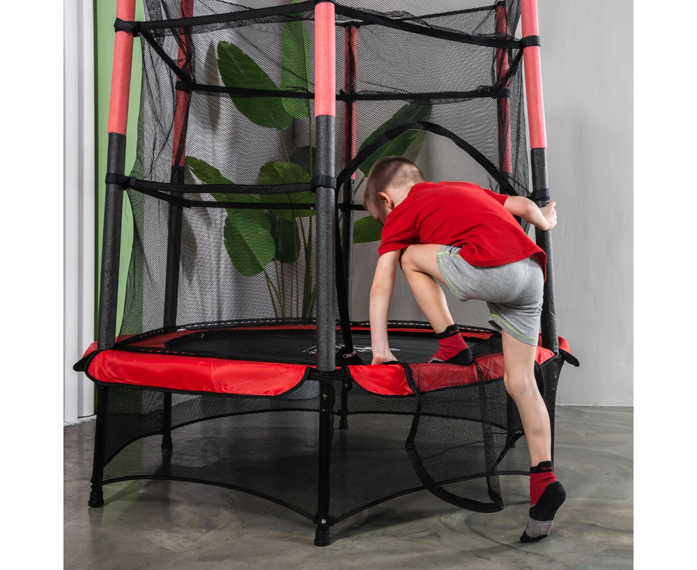 Батут DFC JUMP KIDS 55" красно-серый