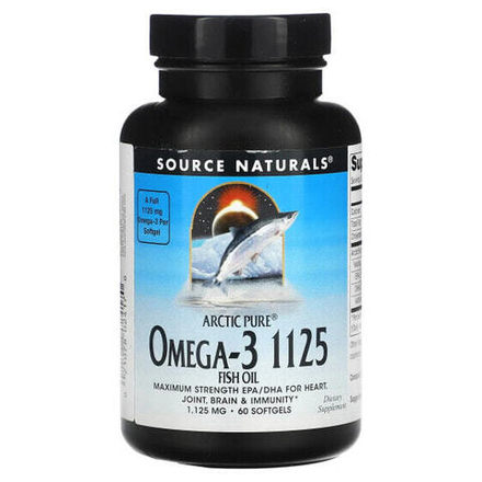 Рыбий жир и Омега 3, 6, 9 Source Naturals, Arctic Pure, Omega-3 Fish Oil, 1,125 mg, 60 Softgels
