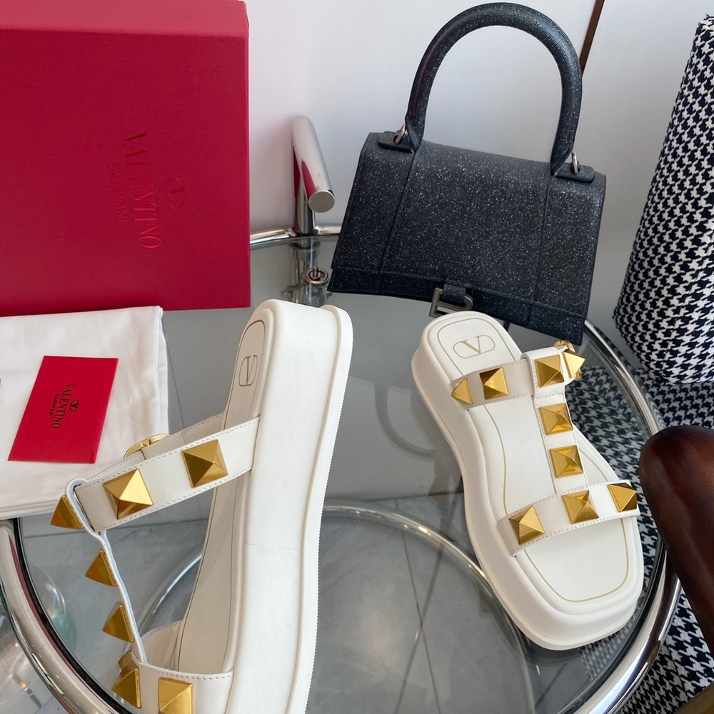 Valentino Roman Stud Slide Sandal