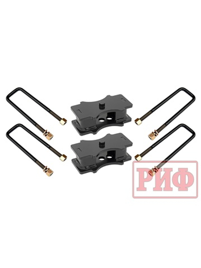 Комплект РИФ стремянок и проставок для лифта рессор на 60 мм Toyota Hilux 2004+, Nissan Navara D40, Mitsubishi L200 2015-2023, Toyota Tundra 2007+, Isuzu D-Max 2008+