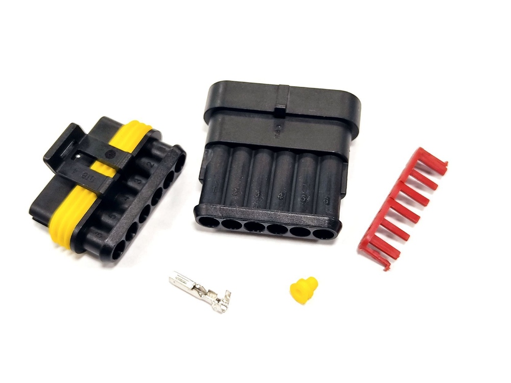 Разъем AMP 6 PIN (упаковка 10шт)