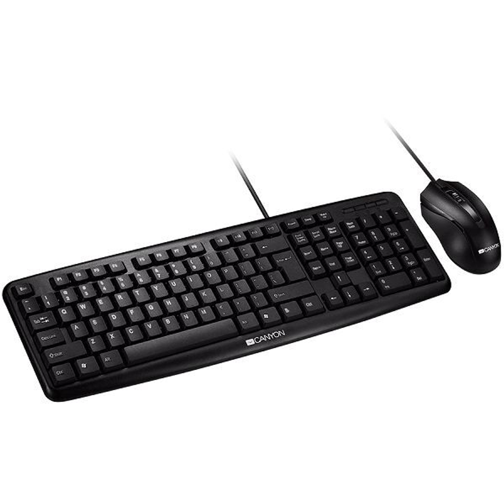 Canyon C8CNECSE USB standard KB water resistant RU layout bundle with optical 3D wired mice Комплект
