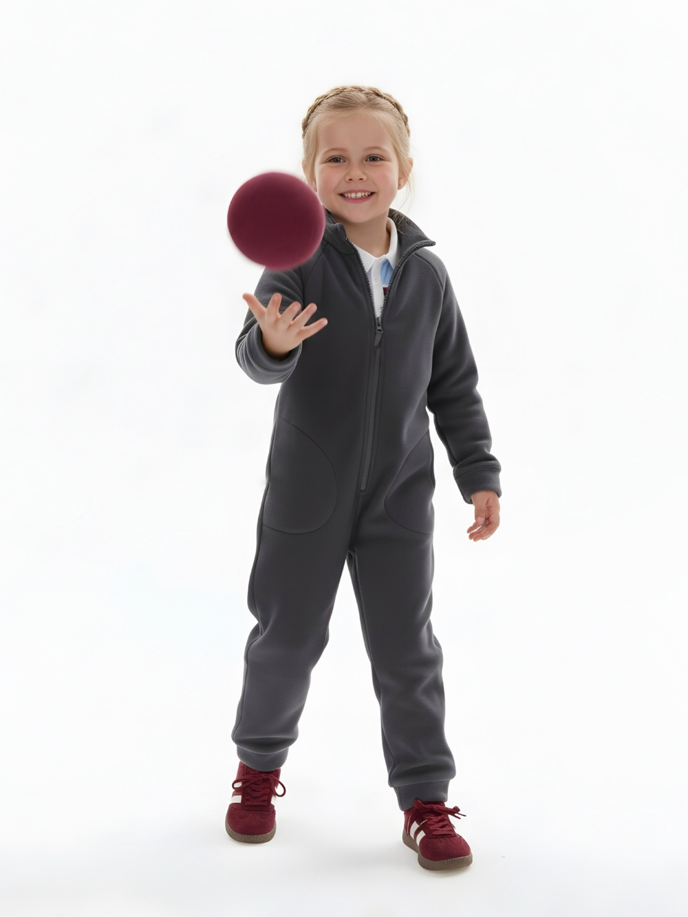 Теплый флисовый комбинезон с карманами