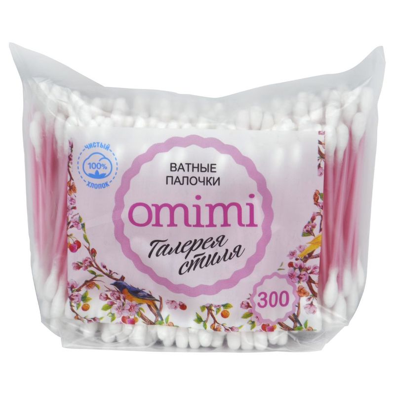 Палочки ватные OMIMI Галерея стиля 300 шт/упак