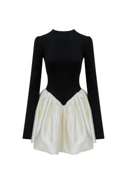 Платье-русалка с юбкой из тафты