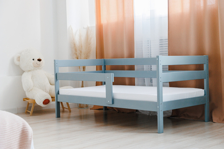 Кровать подростковая "Софа" 140*70 см серая 1 борт (СЧ)