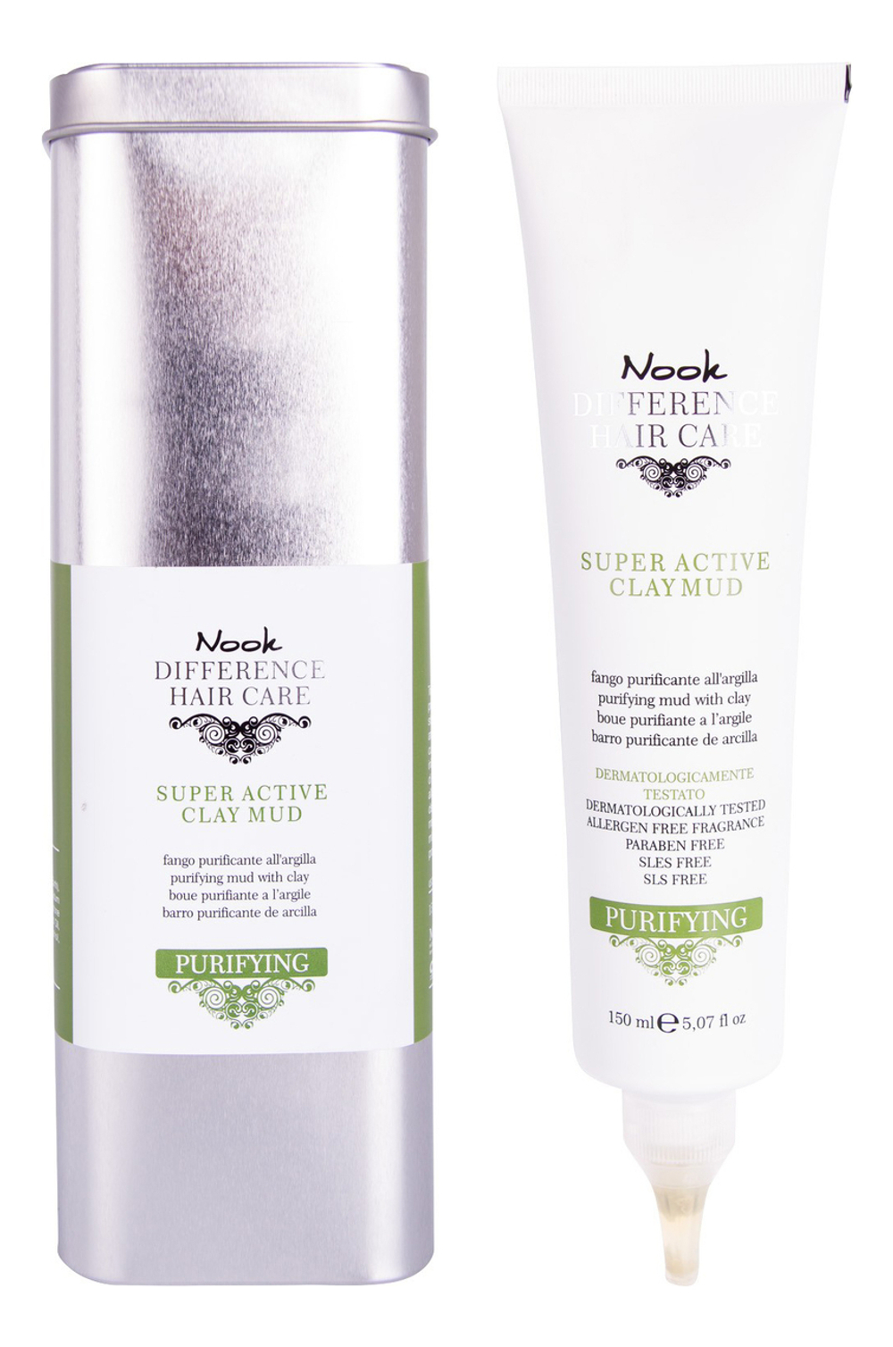 Nook Супер активная очищающая глина для кожи головы Ph 6,2 - Purifying Clay Mud , 150 мл