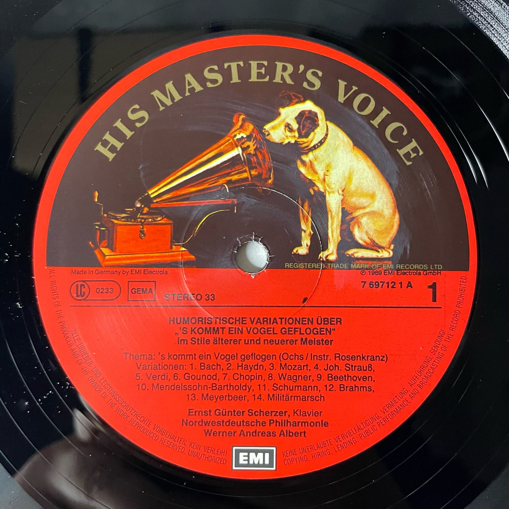 Винтажная виниловая пластинка LP Сборник Классической Музыки Werner Andreas Albert, S Kommt Ein Vogel Geflogen, Eskapaden Eines Gassenhauers (Германия 1978)