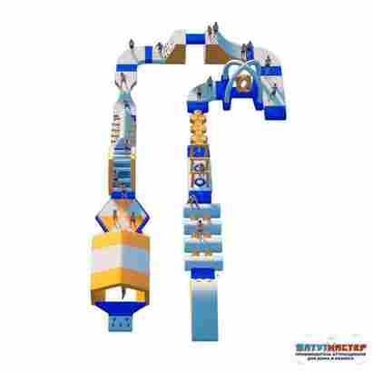 Коммерческий надувной аквапарк на воде «Акула-парк» 38х8х4 м