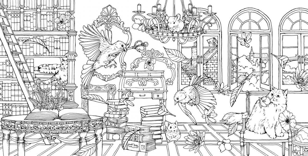 Rhapsody in The Forest. Coloring Book