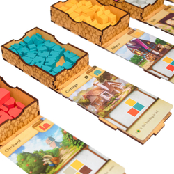 BGL - Органайзер Крошечные города (Tiny Towns). Карты построек и ресурсы на игровом поле