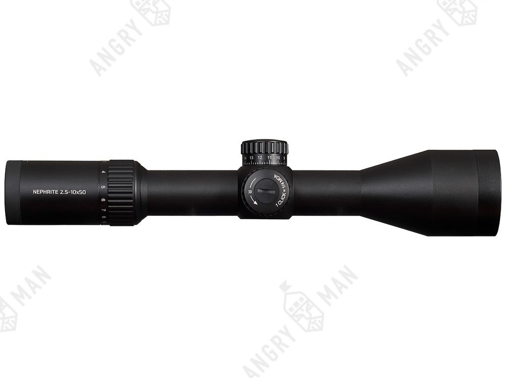 Прицел Nephrite 2.5-10x50, сетка 61 (Half MD), подсветка красная, 30мм, 1/4 МОА, 678г, Gaut