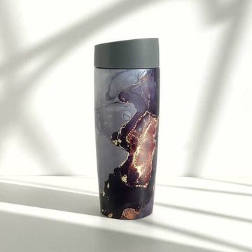 Термокружка Серый мрамор, 380мл, колба нерж. сталь