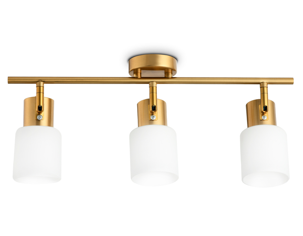 Настенно-потолочный спот TR3972/3 BS/FR латунь/белый матовый  E27*3 max 40W 460*80*140