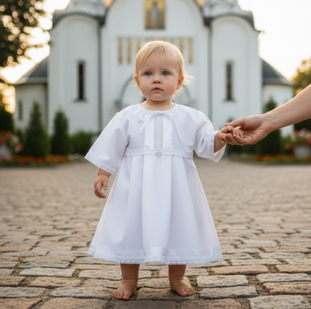 Рубашка для крещения Размер 56-62 "Мой Ангел" для девочки