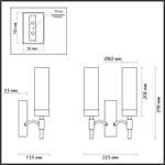 6538/2W CLASSI LN23 34 чёрный, латунь Бра E14 2*40W 220V SHARON
