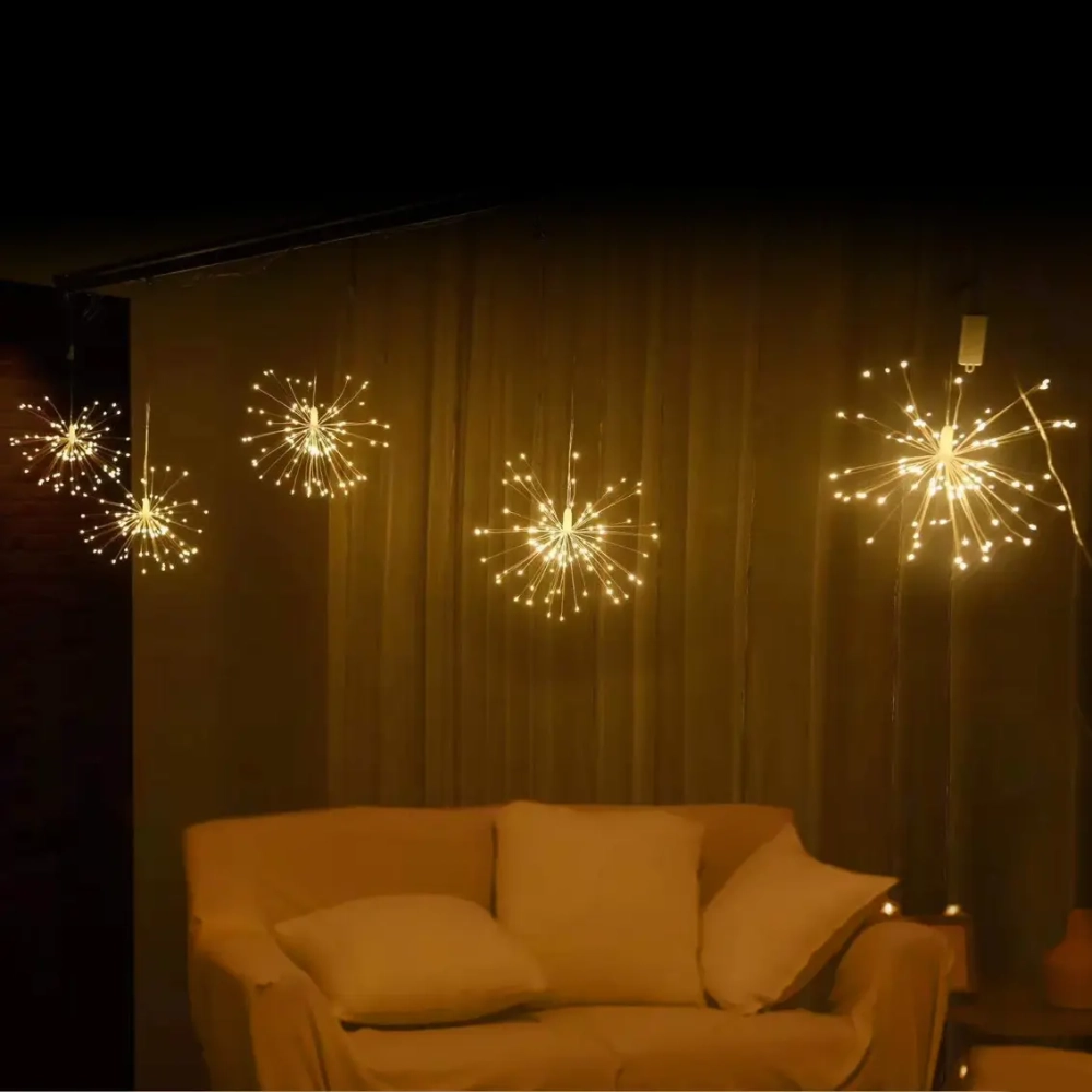 Гирлянда для дома БАХРОМА «Сфера» ш3м*в0,4/0,6м 500 ламп LED, 8 режимов, IP-40, Теплый белый