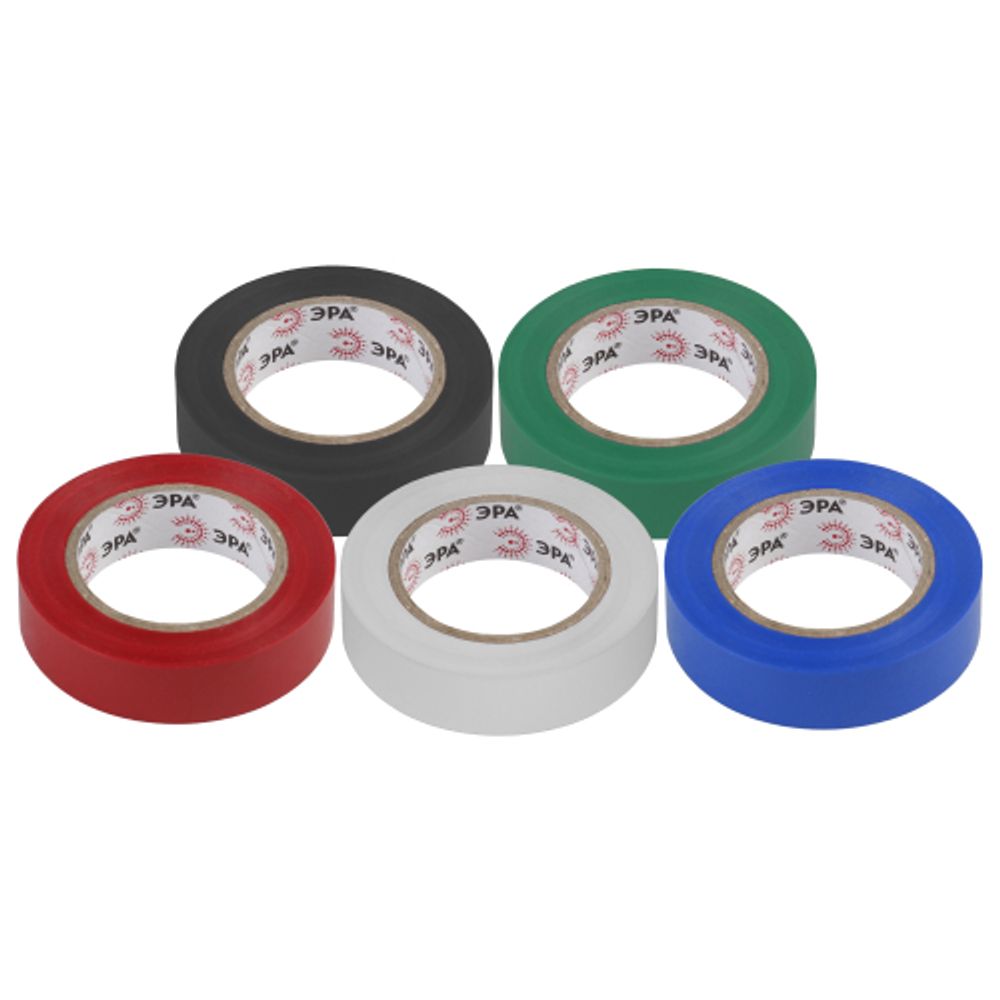 Набор изолент ЭРА SET-5 ПВХ 5 шт цветная 15мм х 10м