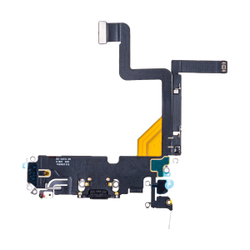 Шлейф для Apple iPhone 14 Pro на системный разъем/микрофон Черный - Премиум