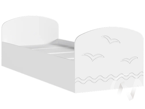 Кровать Детская Юниор-2 (белый/шарли белый)