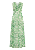 Платье макси гжель