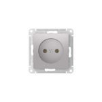Atlas Design розетка без заземления без шторок, 16А, мех., быстрозажим. клем., алюминий