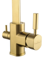 Смеситель для кухни c подключением фильтра WONZON & WOGHAND, Брашированное золото (WW-88458003-BG)