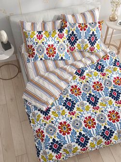 Постельное белье Сказка "Sweet Life/Sweet Life (компаньон)" евро Наволочка 50х70 см 2 шт Простынь на резинке 180х200 см Пододеяльник 200х215 см, перкаль