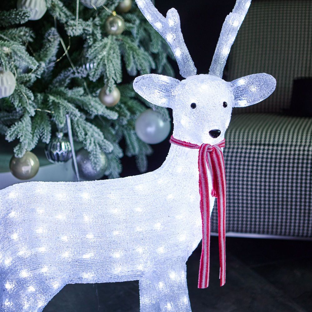 ULD-M6393-200-STA WHITE IP20 DEER-1 Фигура светодиодная Олень-1. 72x97см. 200 светодиодов. Белый свет. Провод прозрачный. TM Uniel