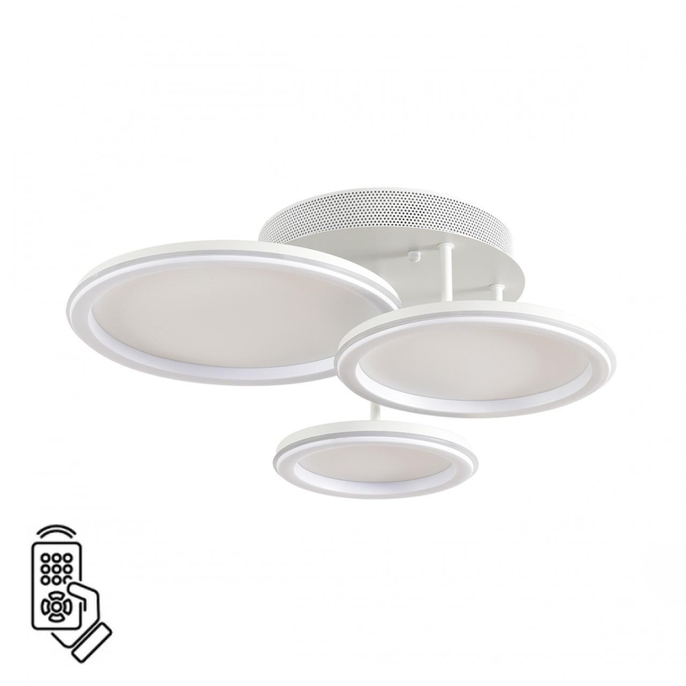 8380/60CL LEDIO LN белый,металл/акрил Умная люстра потолочная с ПДУ и голосовым управлением LED 60W 3000-6500К 220V ALIS SMART