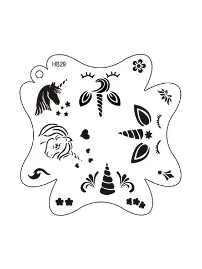 Набор трафаретов для аквагрима единороги 29