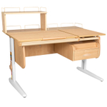 Растущая парта СУТ 25 с задними полками СУТ.15.210 и СУТ.15.240 и навесной тумбой (1200×880 мм)