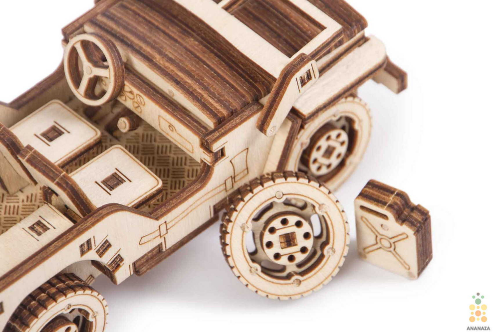 Джип 4х4 от Wood Trick - Деревянный конструктор, сборная модель, 3D пазл