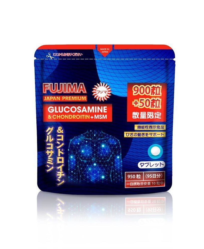 Комплекс для суставов FUJIMA хондроитин, глюкозамин, МSМ, коллаген и витамины, 950 таб