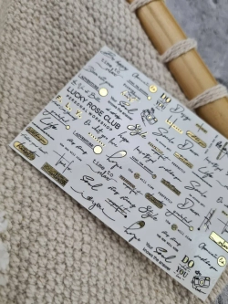 Lucky Rose Слайдеры наклейки для ногтей Foil 112