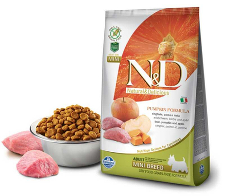 Farmina N&D GF PUMPKIN д/с MINI кабан с яблоком и тыквой - 2,5 кг СРОК 27.06.26