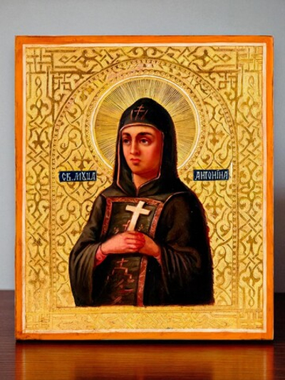 Антонина Никейская святая мученица. Деревянная икона на левкасе